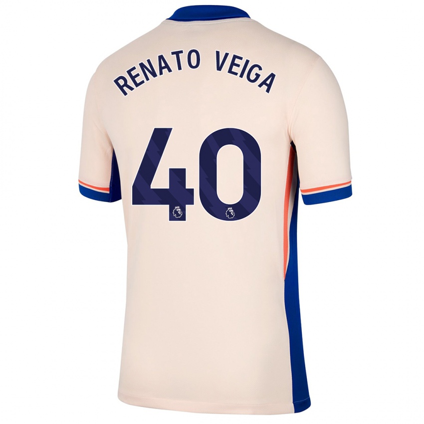 Dame Renato Veiga #40 Lys Beige Bortetrøye Drakt Trøye 2024/25 Skjorter T-Skjorte