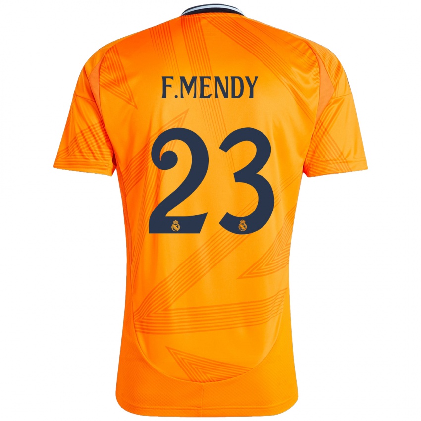 Dame Ferland Mendy #23 Oransje Bortetrøye Drakt Trøye 2024/25 Skjorter T-Skjorte