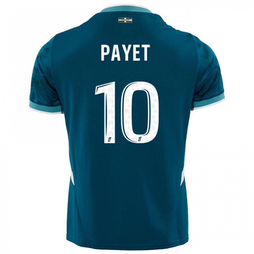 Dame Dimitri Payet #10 Turkis Blå Bortetrøye Drakt Trøye 2024/25 Skjorter T-Skjorte