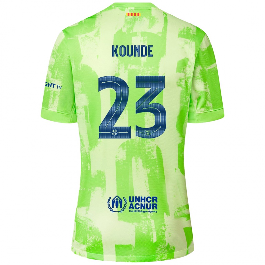 Dame Jules Kounde #23 Lime Tredje Sett Drakt Trøye 2024/25 Skjorter T-Skjorte