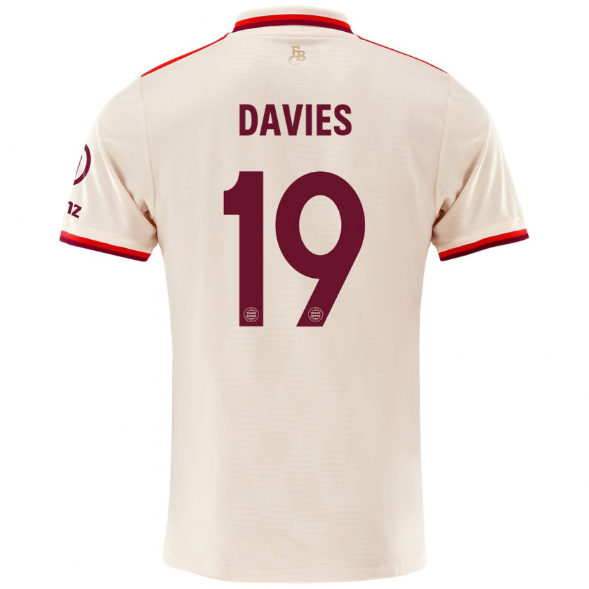 Dame Alphonso Davies #19 Sengetøy Tredje Sett Drakt Trøye 2024/25 Skjorter T-Skjorte