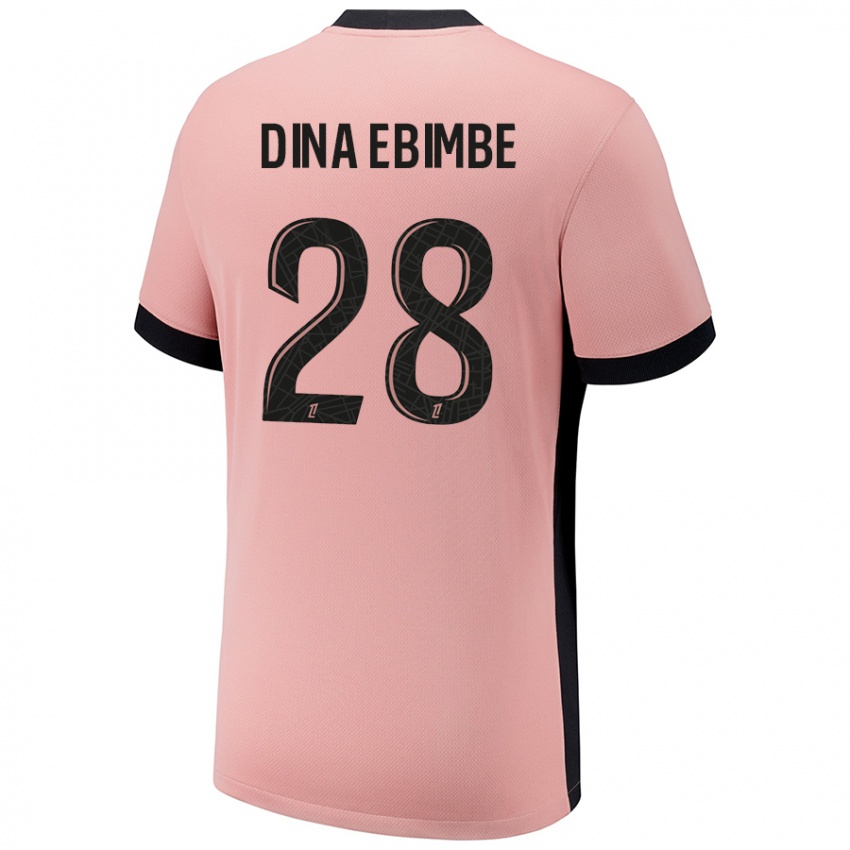 Dame Eric Junior Dina Ebimbe #28 Rust Rosa Tredje Sett Drakt Trøye 2024/25 Skjorter T-Skjorte