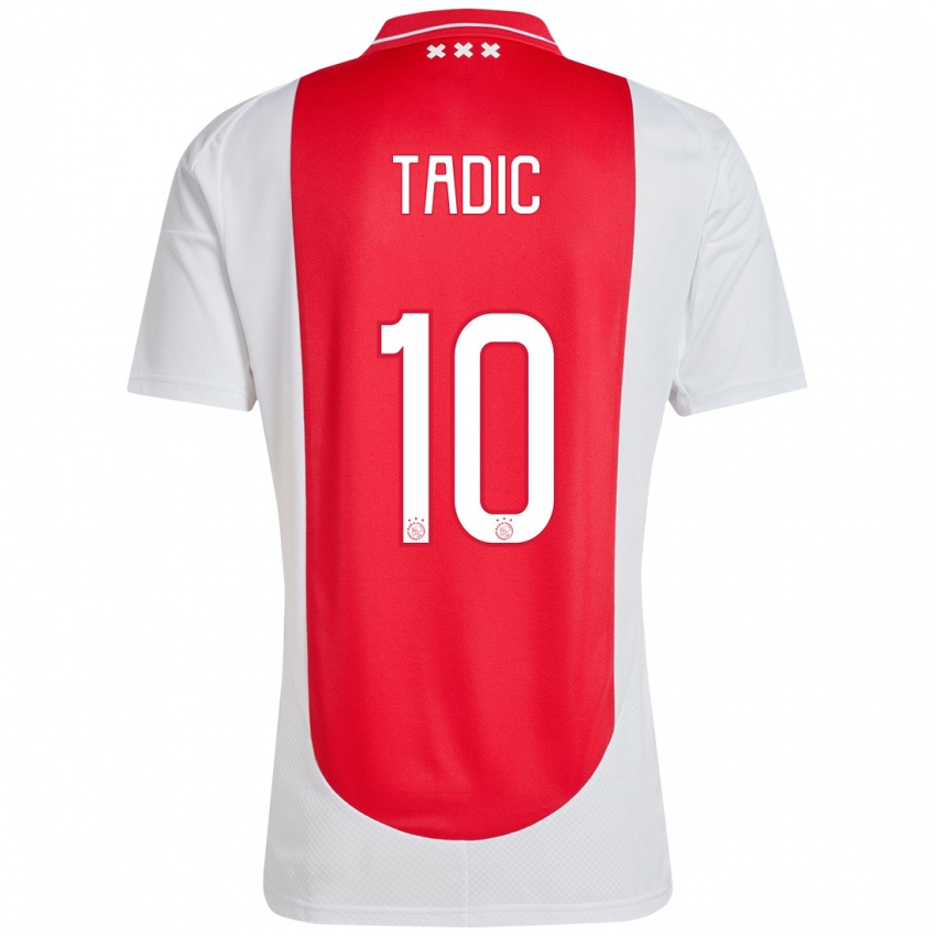 Barn Dusan Tadic #10 Rød Hvit Hjemmetrøye Drakt Trøye 2024/25 Skjorter T-Skjorte