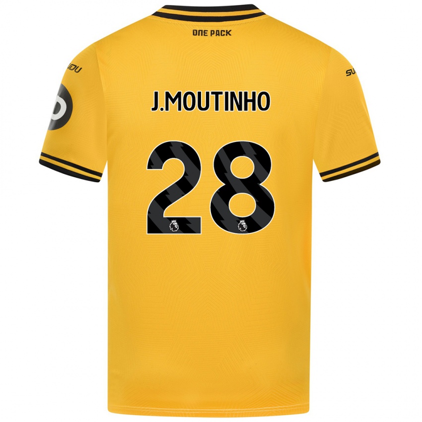 Barn Joao Moutinho #28 Gul Hjemmetrøye Drakt Trøye 2024/25 Skjorter T-Skjorte