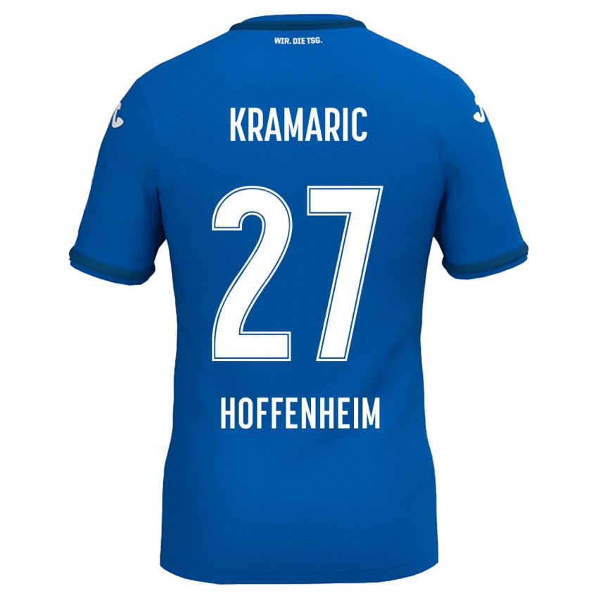 Barn Andrej Kramaric #27 Kongeblå Hjemmetrøye Drakt Trøye 2024/25 Skjorter T-Skjorte