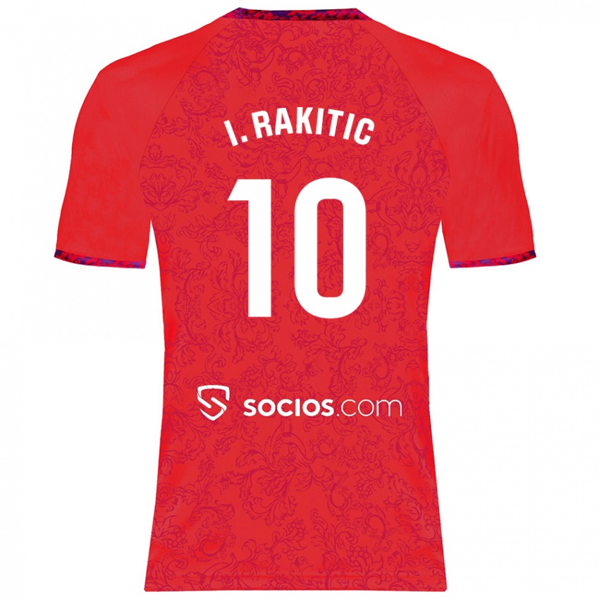 Barn Ivan Rakitic #10 Rød Bortetrøye Drakt Trøye 2024/25 Skjorter T-Skjorte