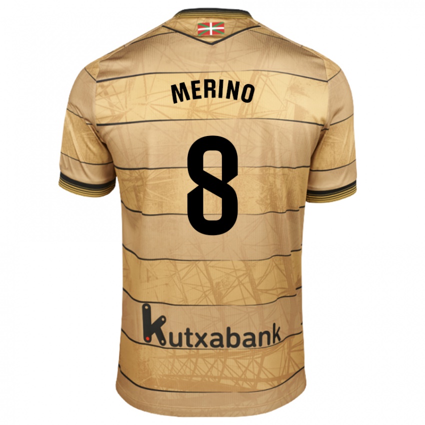 Barn Mikel Merino #8 Brun Bortetrøye Drakt Trøye 2024/25 Skjorter T-Skjorte