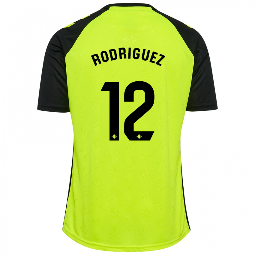 Barn Ricardo Rodríguez #12 Fluorescerende Gul Svart Bortetrøye Drakt Trøye 2024/25 Skjorter T-Skjorte