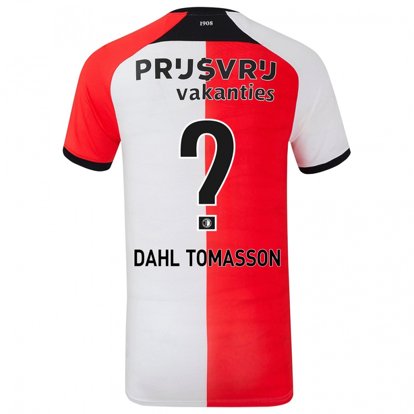 Mann Luca Dahl Tomasson #0 Rød Hvit Hjemmetrøye Drakt Trøye 2024/25 Skjorter T-Skjorte