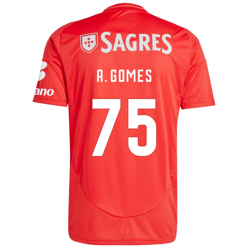 Mann André Gomes #75 Rød Hvit Hjemmetrøye Drakt Trøye 2024/25 Skjorter T-Skjorte