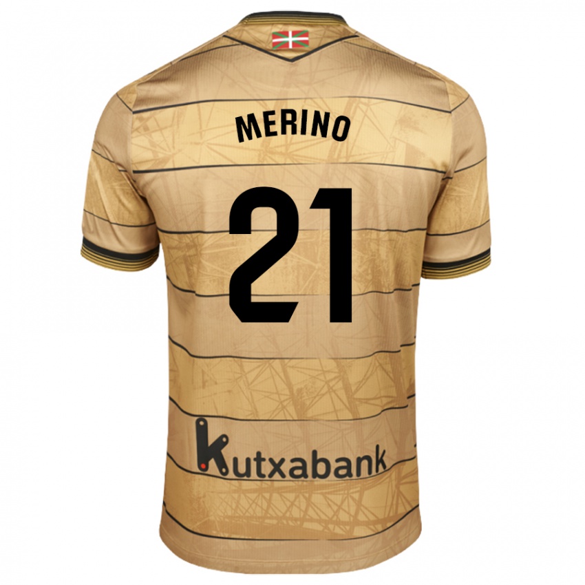 Mann Jon Merino #21 Brun Bortetrøye Drakt Trøye 2024/25 Skjorter T-Skjorte