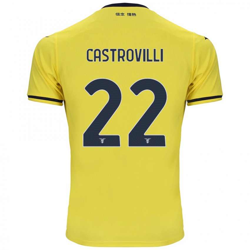 Mann Gaetano Castrovilli #22 Gul Bortetrøye Drakt Trøye 2024/25 Skjorter T-Skjorte