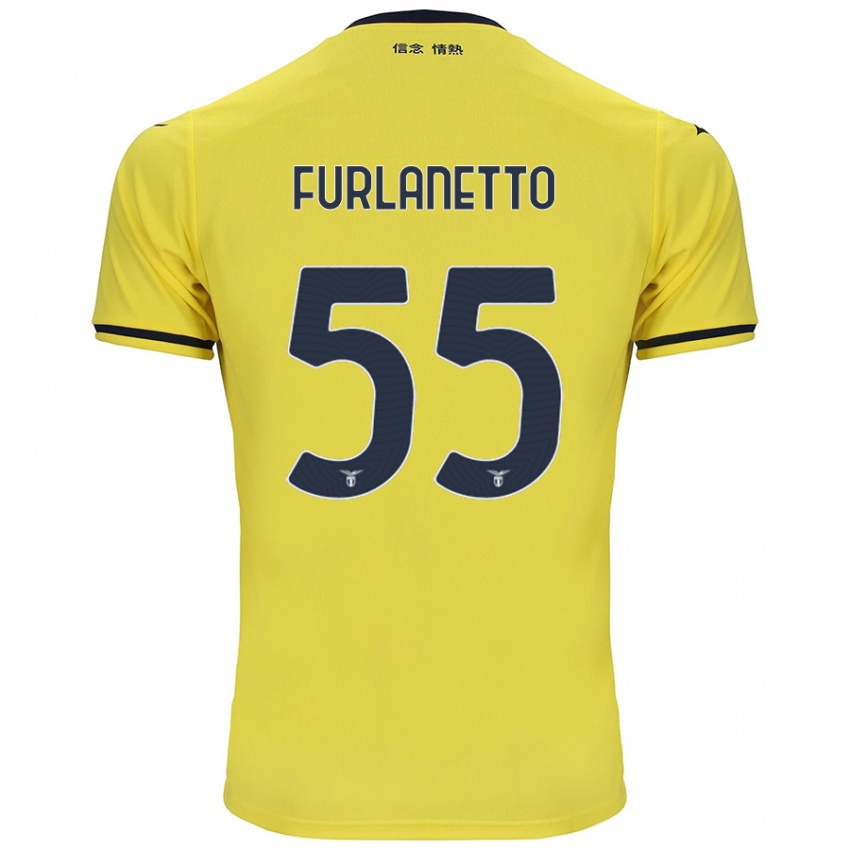 Mann Alessio Furlanetto #55 Gul Bortetrøye Drakt Trøye 2024/25 Skjorter T-Skjorte