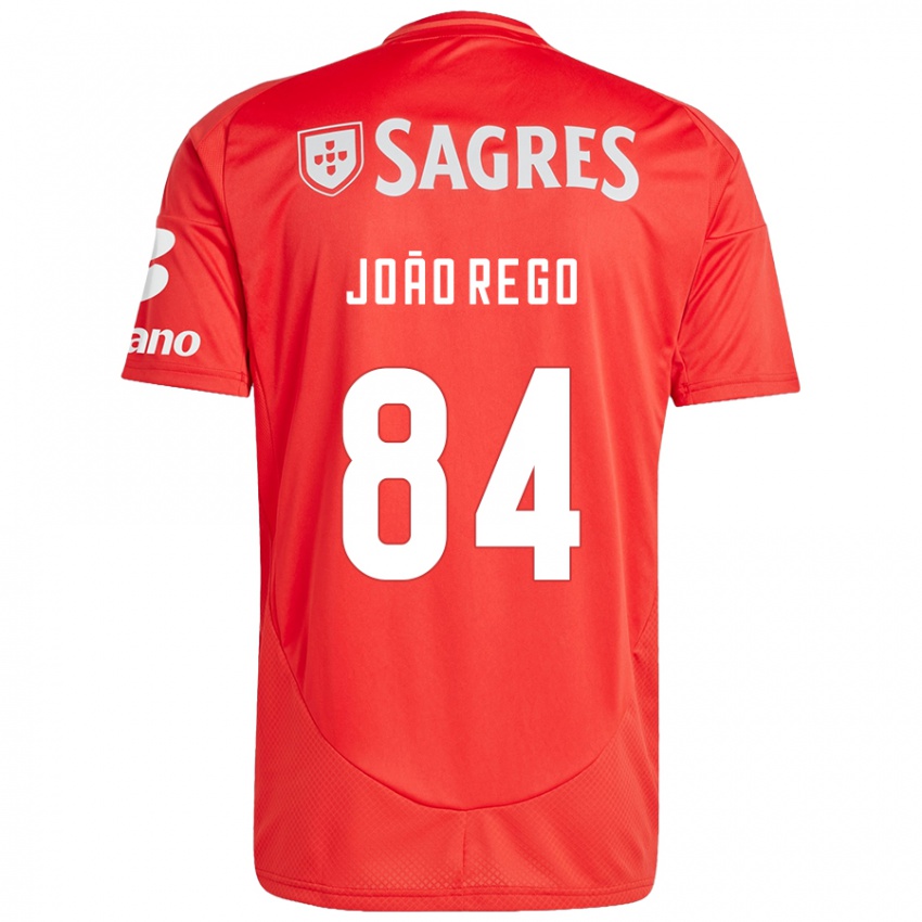 Dame João Rêgo #84 Rød Hvit Hjemmetrøye Drakt Trøye 2024/25 Skjorter T-Skjorte