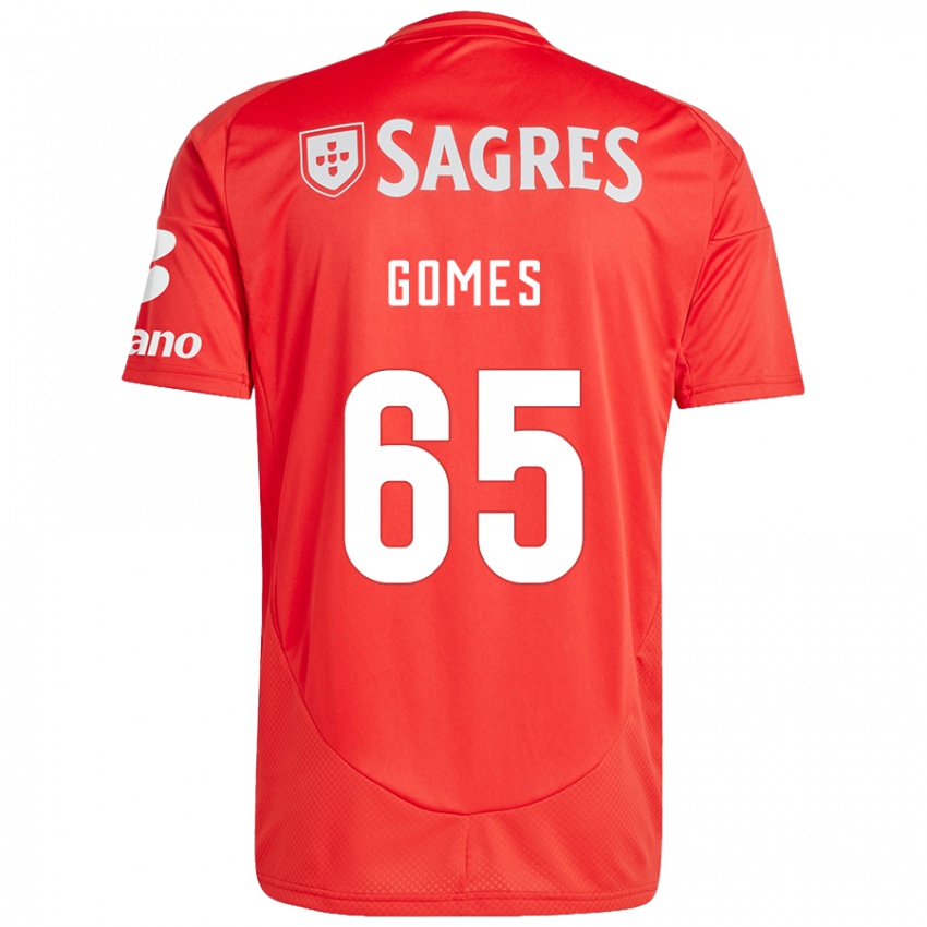 Dame André Gomes #65 Rød Hvit Hjemmetrøye Drakt Trøye 2024/25 Skjorter T-Skjorte