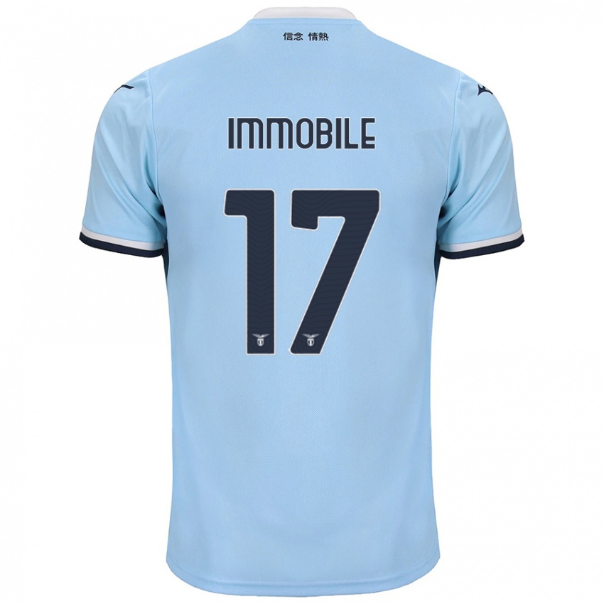 Dame Ciro Immobile #17 Blå Hjemmetrøye Drakt Trøye 2024/25 Skjorter T-Skjorte