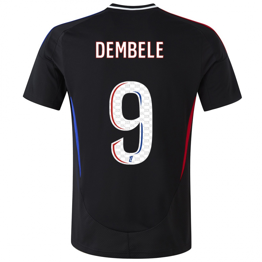 Dame Moussa Dembele #9 Svart Bortetrøye Drakt Trøye 2024/25 Skjorter T-Skjorte