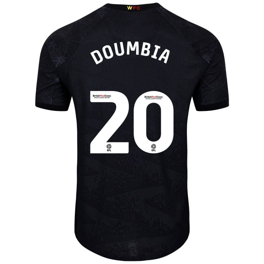 Dame Mamadou Doumbia #20 Svart Hvit Bortetrøye Drakt Trøye 2024/25 Skjorter T-Skjorte