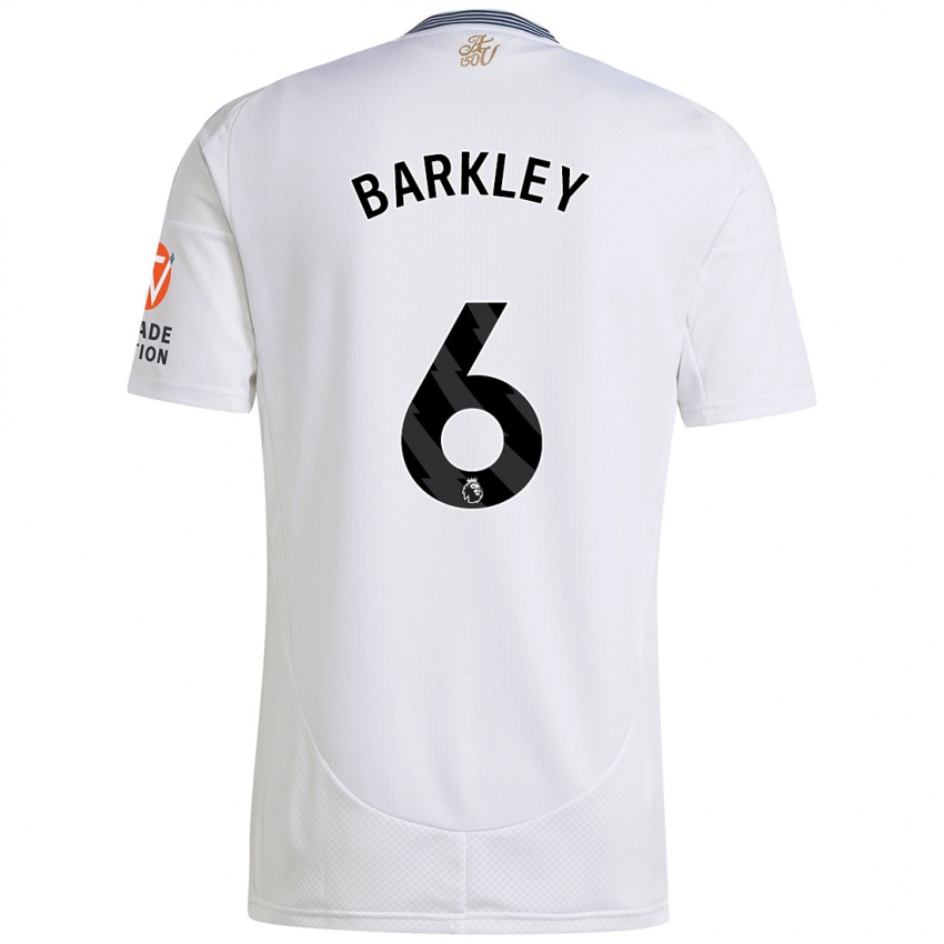 Dame Ross Barkley #6 Hvit Bortetrøye Drakt Trøye 2024/25 Skjorter T-Skjorte