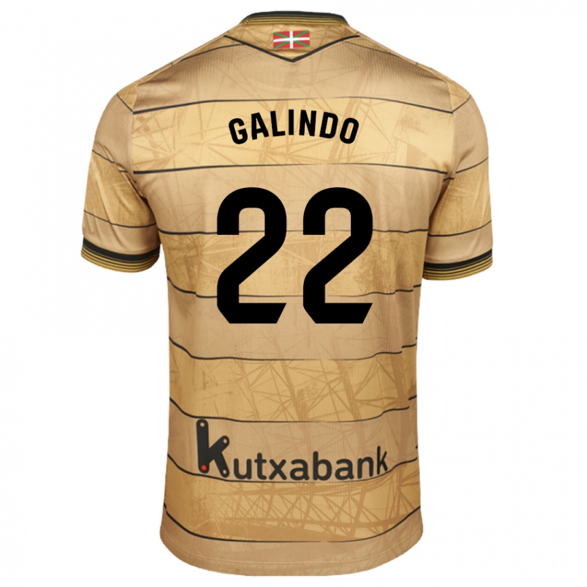 Dame Iker Galindo #22 Brun Bortetrøye Drakt Trøye 2024/25 Skjorter T-Skjorte