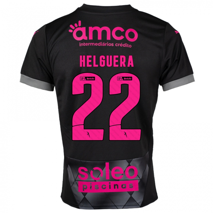 Dame Thiago Helguera #22 Svart Rosa Bortetrøye Drakt Trøye 2024/25 Skjorter T-Skjorte