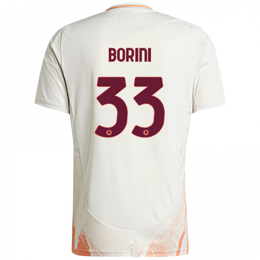 Barn Joyce Borini #33 Kremhvit Oransje Bortetrøye Drakt Trøye 2024/25 Skjorter T-Skjorte