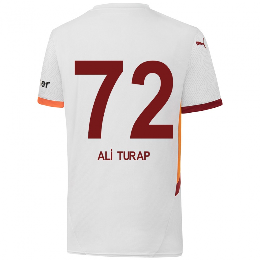 Barn Ali Turap Bülbül #72 Hvit Gul Rød Bortetrøye Drakt Trøye 2024/25 Skjorter T-Skjorte