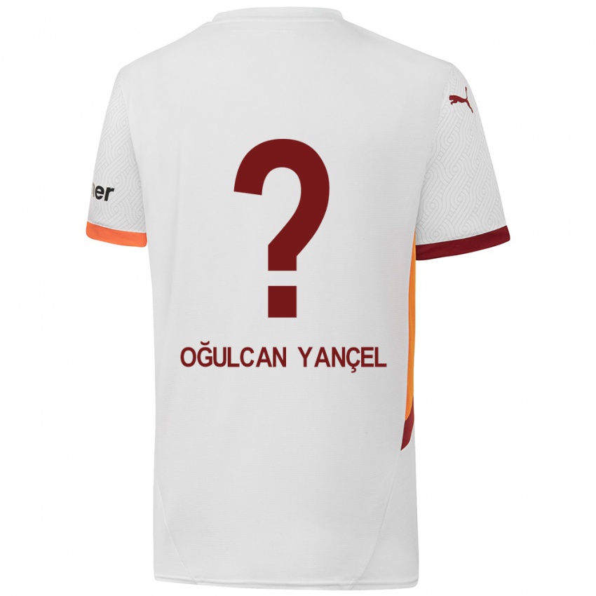 Barn Necati Oğulcan Yançel #0 Hvit Gul Rød Bortetrøye Drakt Trøye 2024/25 Skjorter T-Skjorte