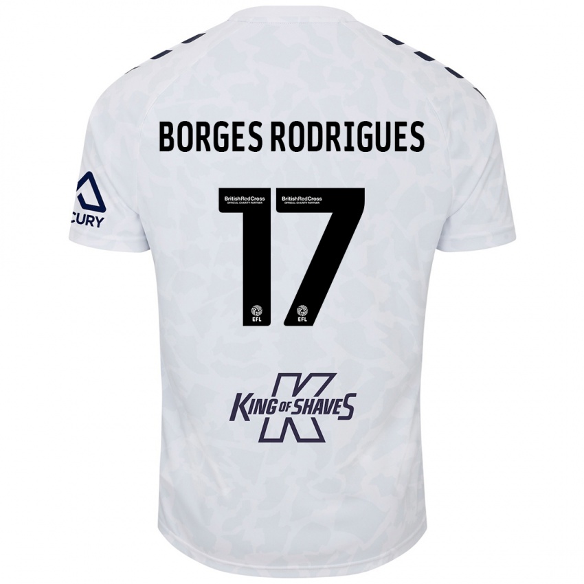 Barn Raphael Borges Rodrigues #17 Hvit Bortetrøye Drakt Trøye 2024/25 Skjorter T-Skjorte