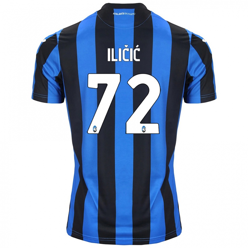 Mann Josip Ilicic #72 Blå Svart Hjemmetrøye Drakt Trøye 2024/25 Skjorter T-Skjorte