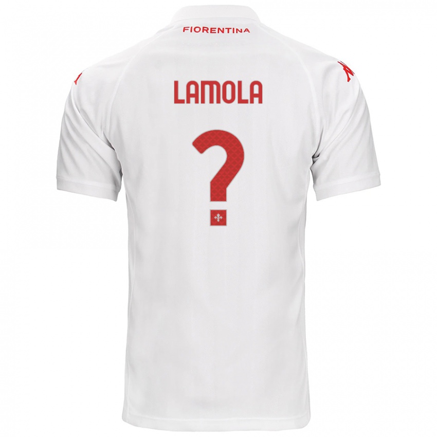 Mann Lorenzo Lamola #0 Hvit Bortetrøye Drakt Trøye 2024/25 Skjorter T-Skjorte