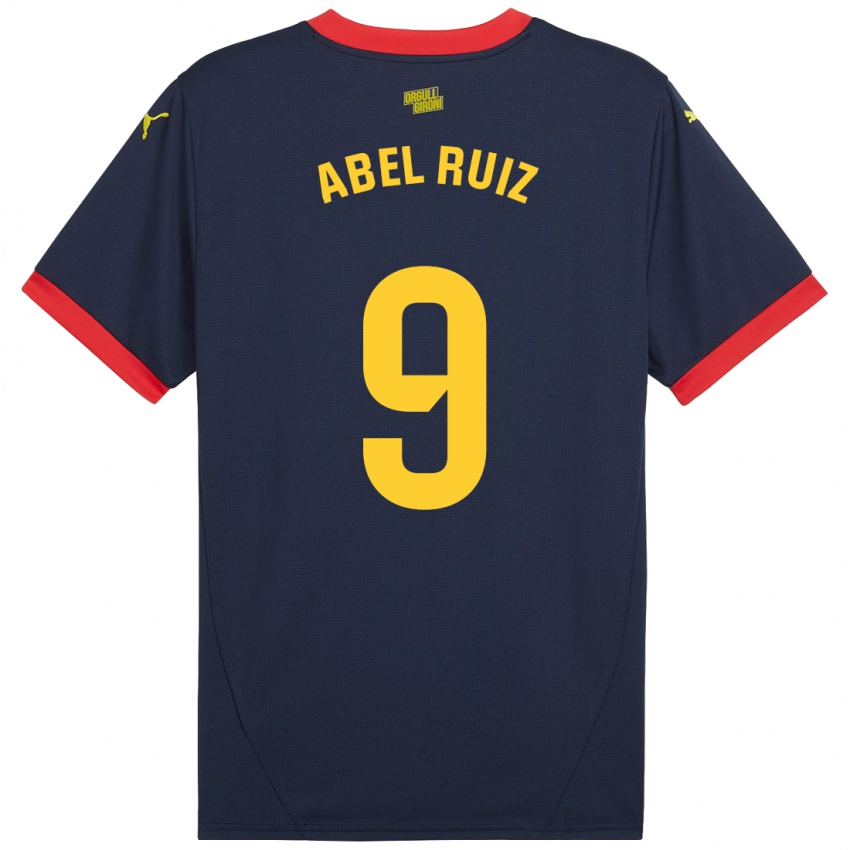 Mann Abel Ruiz #9 Marine Rød Bortetrøye Drakt Trøye 2024/25 Skjorter T-Skjorte