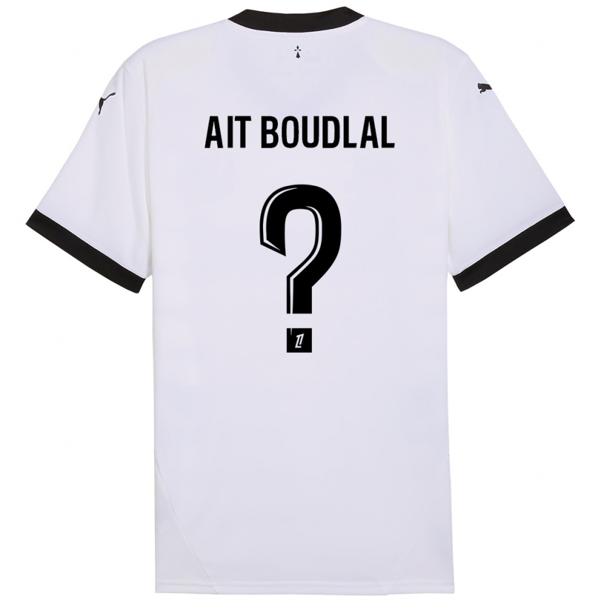 Dame Abdelhamid Ait Boudlal #0 Hvit Svart Bortetrøye Drakt Trøye 2024/25 Skjorter T-Skjorte