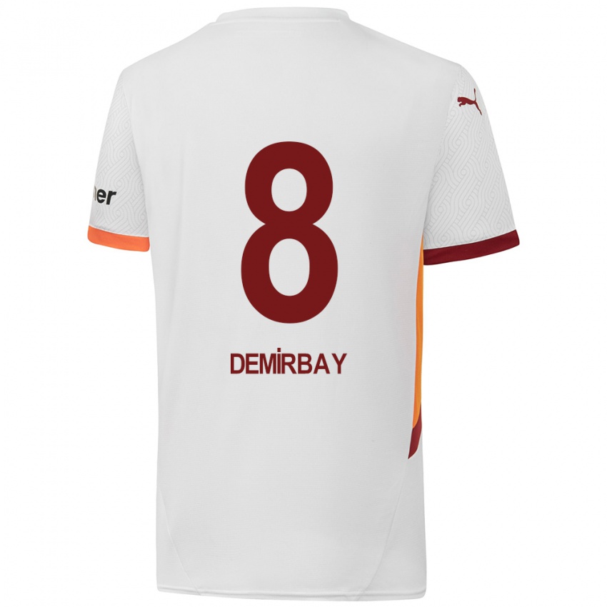 Dame Kerem Demirbay #8 Hvit Gul Rød Bortetrøye Drakt Trøye 2024/25 Skjorter T-Skjorte