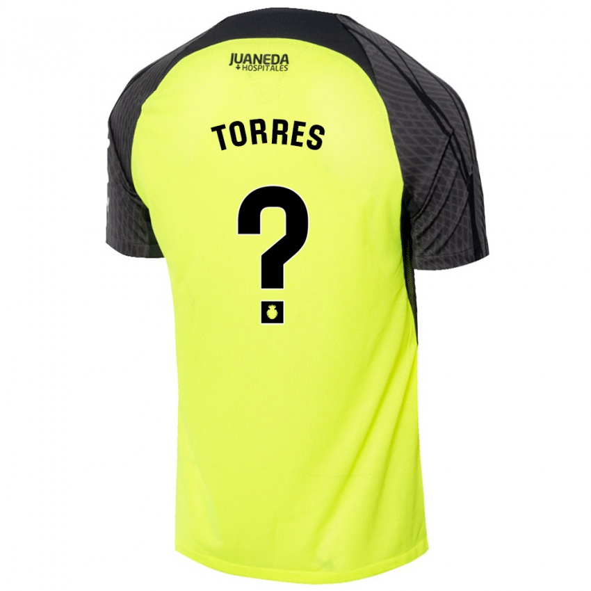 Dame Iker Torres #0 Fluorescerende Grønn Svart Bortetrøye Drakt Trøye 2024/25 Skjorter T-Skjorte