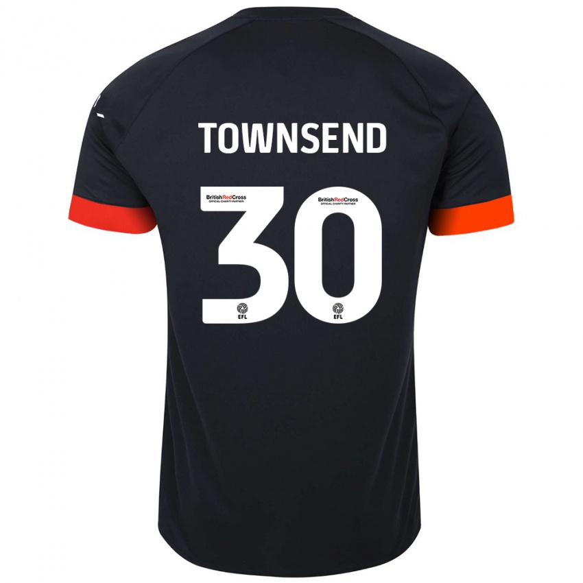 Dame Andros Townsend #30 Svart Oransje Bortetrøye Drakt Trøye 2024/25 Skjorter T-Skjorte