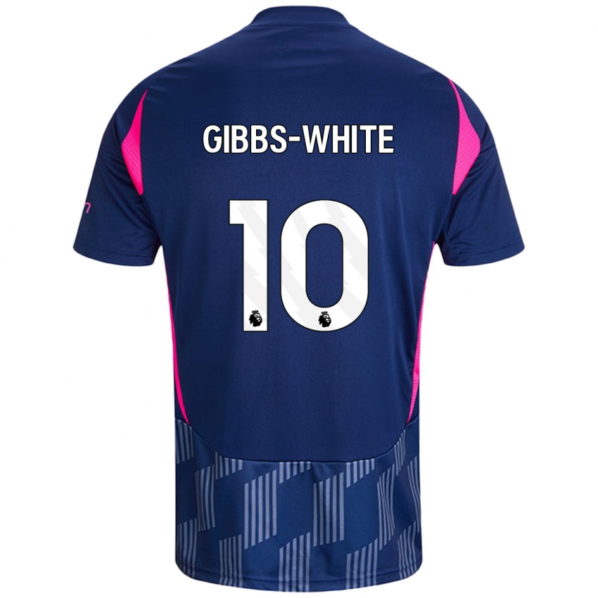 Barn Morgan Gibbs-White #10 Kongeblå Rosa Bortetrøye Drakt Trøye 2024/25 Skjorter T-Skjorte