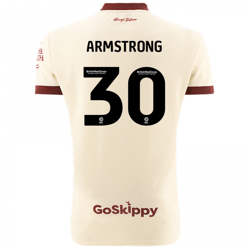 Barn Sinclair Armstrong #30 Kremhvit Bortetrøye Drakt Trøye 2024/25 Skjorter T-Skjorte