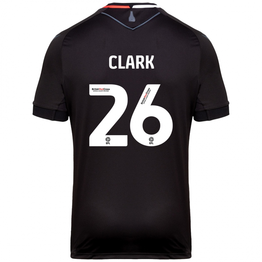 Barn Ciaran Clark #26 Svart Bortetrøye Drakt Trøye 2024/25 Skjorter T-Skjorte