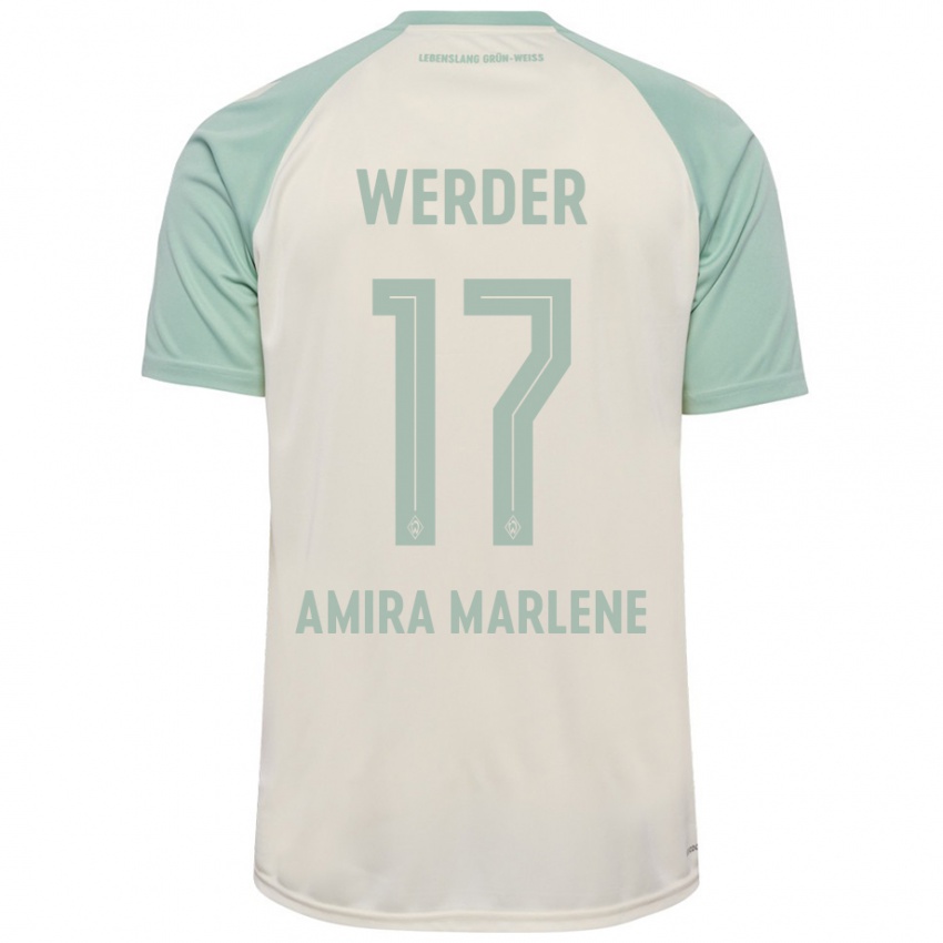 Barn Amira Marlene Dahl #17 Off-White Lysegrønn Bortetrøye Drakt Trøye 2024/25 Skjorter T-Skjorte