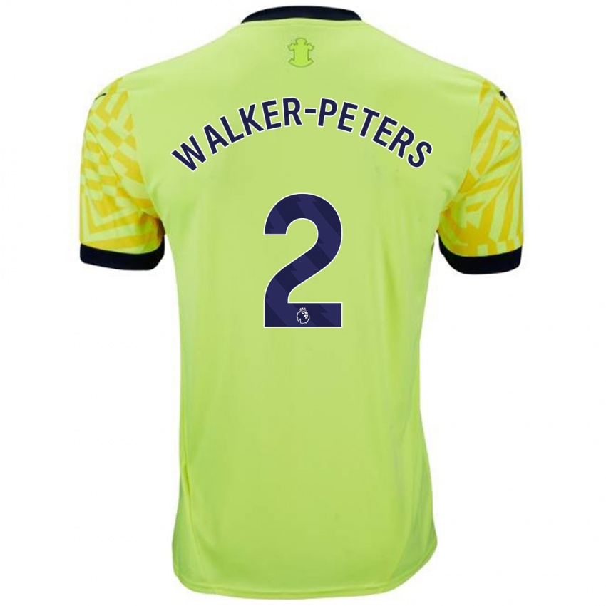 Barn Kyle Walker-Peters #2 Gul Bortetrøye Drakt Trøye 2024/25 Skjorter T-Skjorte