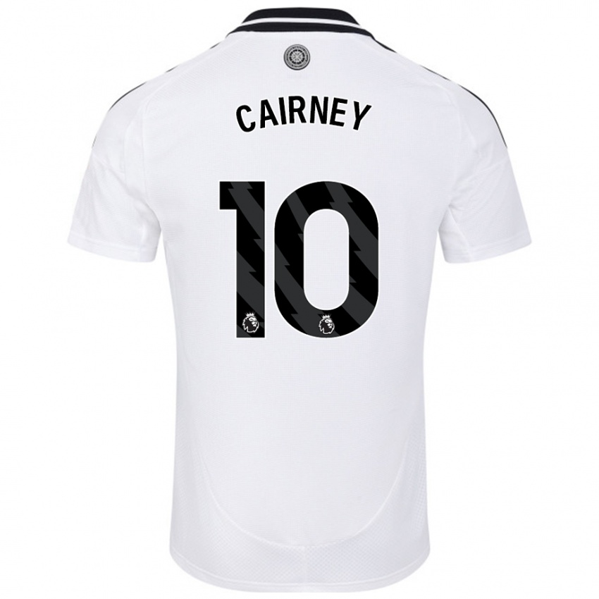 Mann Tom Cairney #10 Hvit Hjemmetrøye Drakt Trøye 2024/25 Skjorter T-Skjorte