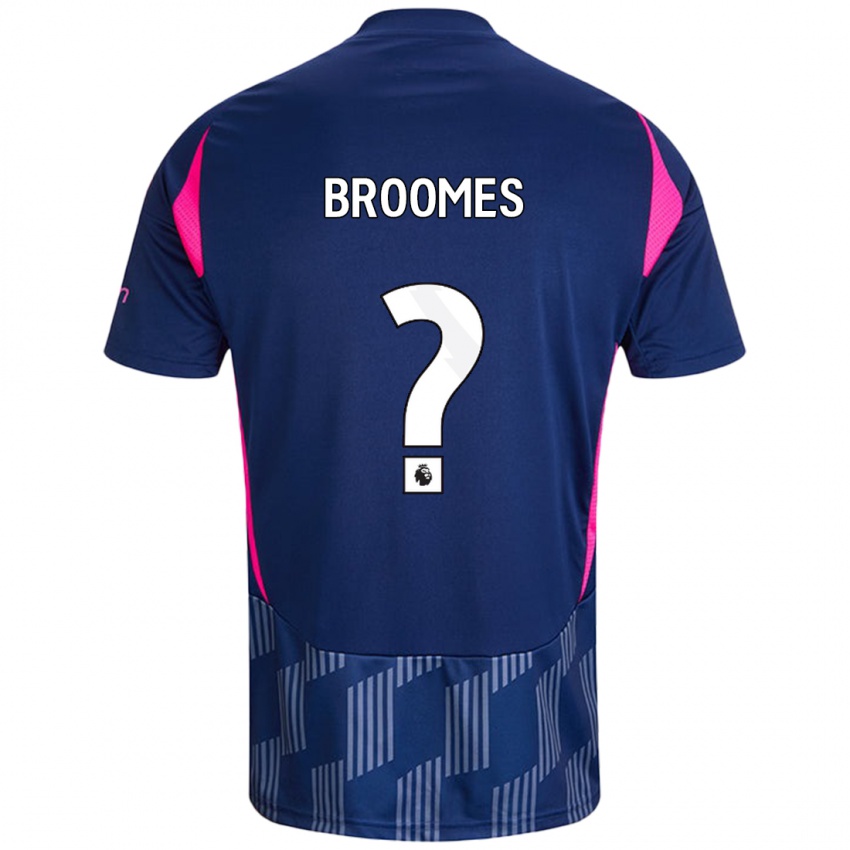 Mann Ethan Broomes #0 Kongeblå Rosa Bortetrøye Drakt Trøye 2024/25 Skjorter T-Skjorte