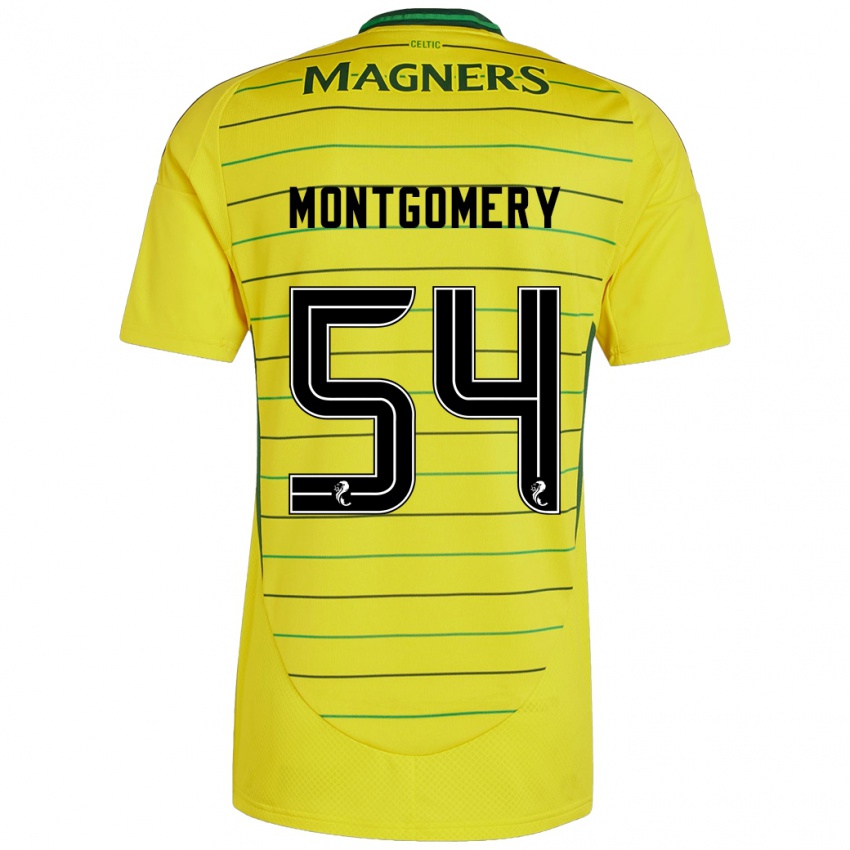 Mann Adam Montgomery #54 Gul Bortetrøye Drakt Trøye 2024/25 Skjorter T-Skjorte