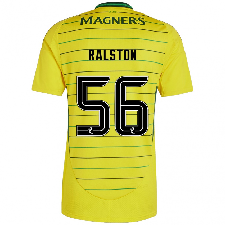 Mann Anthony Ralston #56 Gul Bortetrøye Drakt Trøye 2024/25 Skjorter T-Skjorte