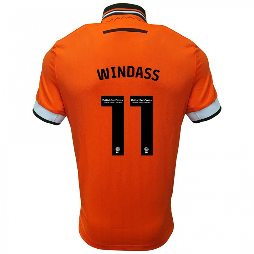 Mann Josh Windass #11 Oransje Hvit Bortetrøye Drakt Trøye 2024/25 Skjorter T-Skjorte