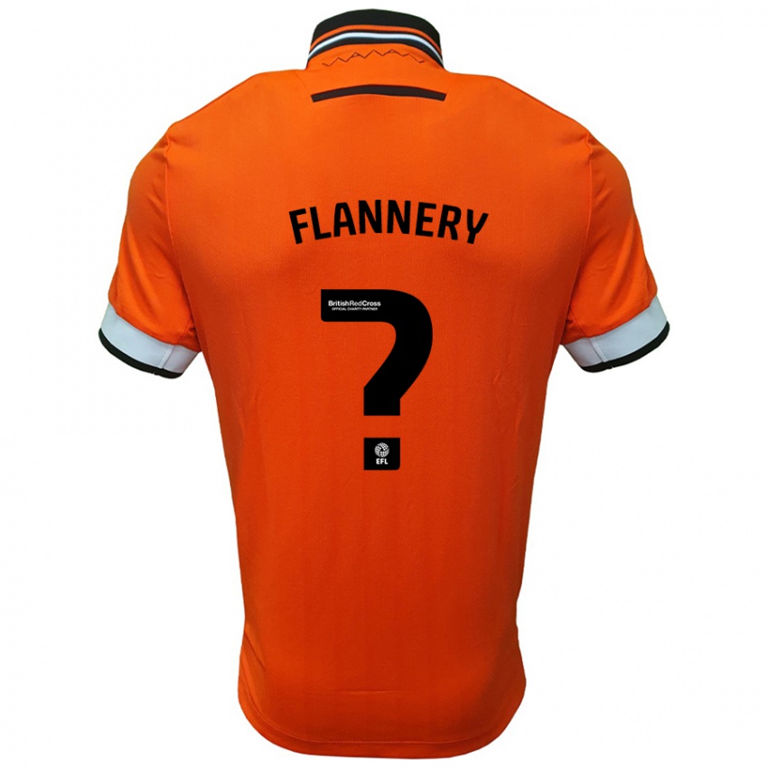 Mann Cian Flannery #0 Oransje Hvit Bortetrøye Drakt Trøye 2024/25 Skjorter T-Skjorte