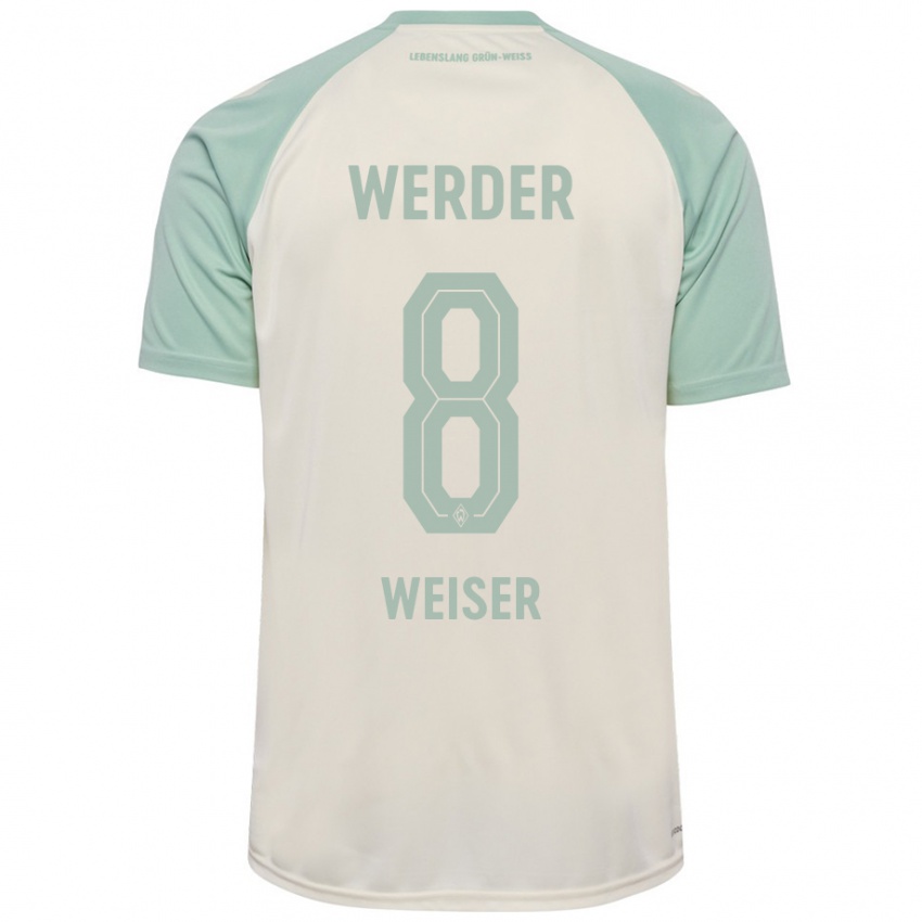 Mann Mitchell Weiser #8 Off-White Lysegrønn Bortetrøye Drakt Trøye 2024/25 Skjorter T-Skjorte