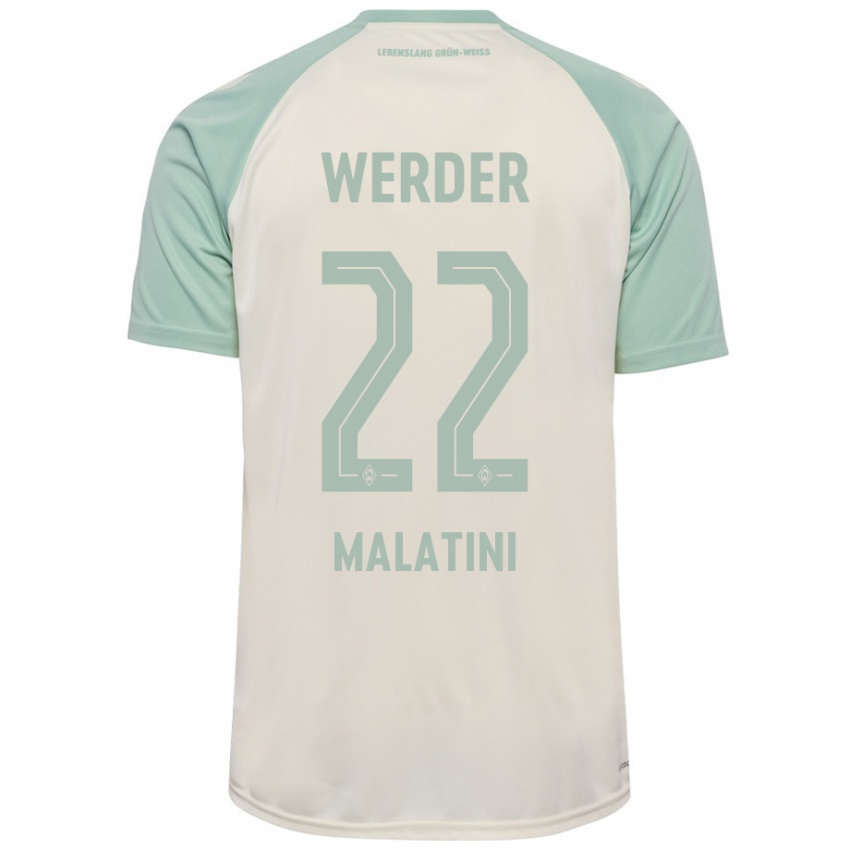 Mann Julián Malatini #22 Off-White Lysegrønn Bortetrøye Drakt Trøye 2024/25 Skjorter T-Skjorte