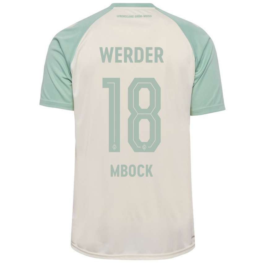 Mann Princewill Mbock #18 Off-White Lysegrønn Bortetrøye Drakt Trøye 2024/25 Skjorter T-Skjorte